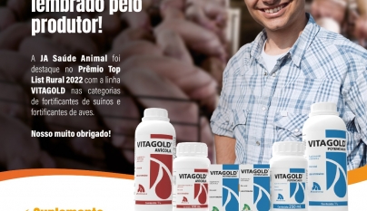 Top List Rural: JA Saúde Animal vence em duas categorias 